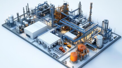 Innovative Design Features in a 3D Modeled Industrial Plant
