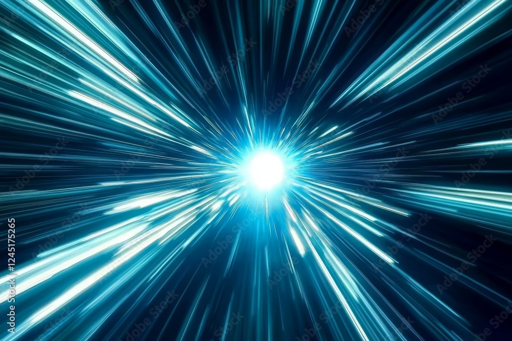 Poster experience the thrilling dynamics of hyper-speed light streaks in motion.