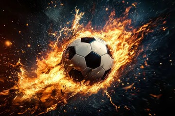 Naklejka premium Soccer games are known for their dynamic energy and excitement.