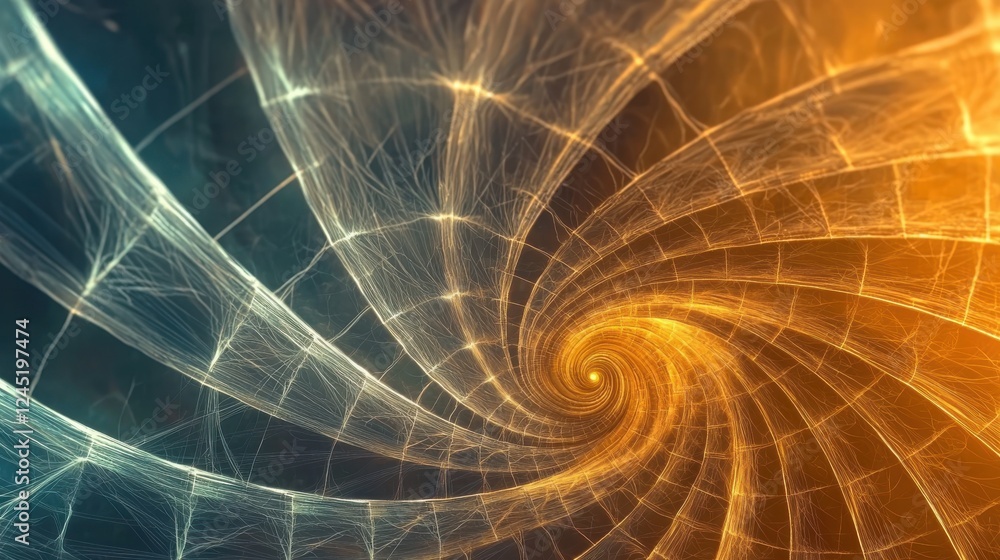 Poster dynamic swirling patterns of light abstract universe digital art cosmic environment fractal viewpoin