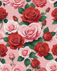 HAPPY Valentine Day with hearts on pink background