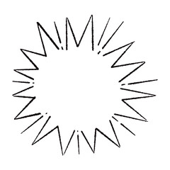 手描きのトゲトゲした吹き出し