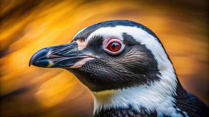 African Penguin Closeup Long Exposure Wing Band Photography - Wildlife Bird Image