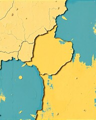 grunge background with yellow paint
