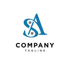 Letter S A Percent Tax Logo Icon Vector