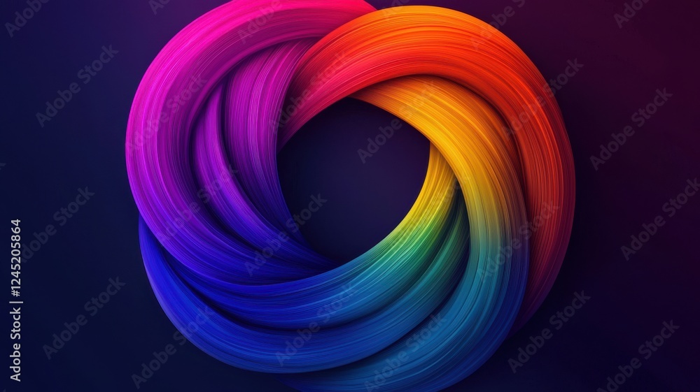 Poster dynamic colorful swirl design abstract art digital artwork vibrant environment high-resolution persp