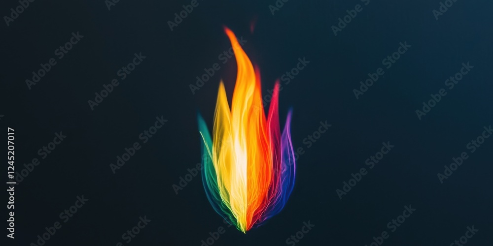 Poster vibrant colorful flame animation digital art abstract background creative expression close-up view f