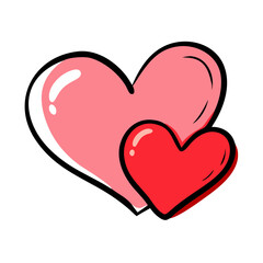 red heart vector illustration