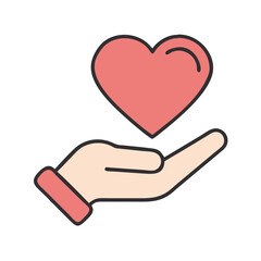 hand holding red heart
