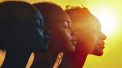 Colorful abstract representation of multiracial unity, symbolizing diversity and harmony in a minimal composition.