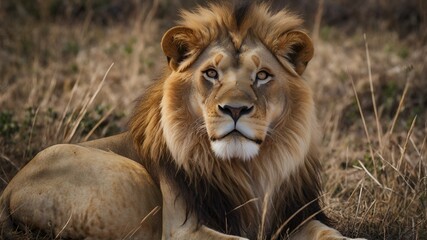 Fototapeta premium Lion close up, Wildlife