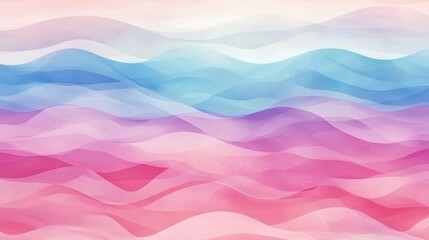 Obraz premium A dreamy pastel wave pattern with smooth gradients, ideal for elegant and modern digital aesthetics.