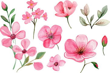 seamless pattern with pink flowers