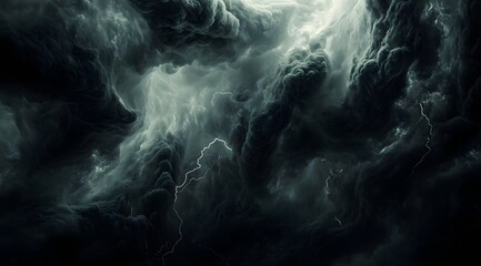 Mysterious Lightning Castle on Rocky Coastline - Dramatic Fantasy Artwork