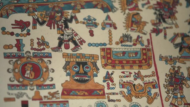 Ancient Aztec Codex, Mexico Museum