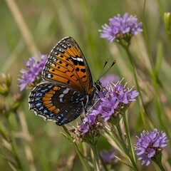 Obraz premium Delicate Balance: The Habitat of Lunge’s Metal mark Butterfly