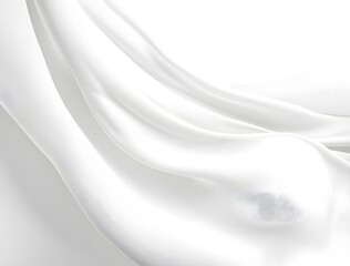 Elegant White Silk Fabric Flowing &ndash; Smooth and Minimalist Background