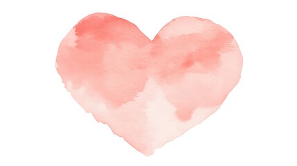 A Delicate Watercolor Painting Of A Heart Shape