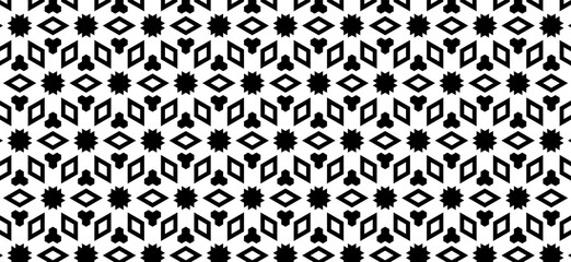 Monochrome Geometric Abstract Art Deco Style Background