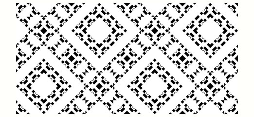 Monochrome Geometric Abstract Art Deco Style Background