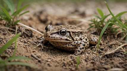 Obraz premium A Glimpse of Nature: The Mississippi Gopher Frog in Its Habitat