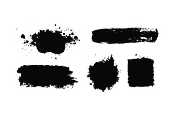 Fototapeta premium Expressive Vector Brush Strokes & Ink Splatter Collection