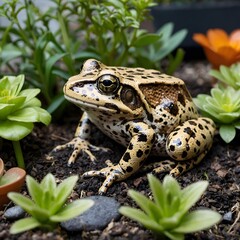Obraz premium City Safari: A Mississippi Gopher Frog's Garden Quest