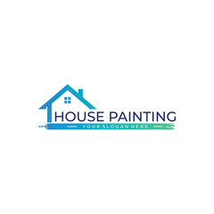 Fototapeta premium Logo House Painting vector design