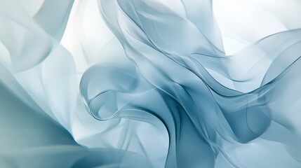 Obraz premium Ethereal blue abstract wave patterns in motion
