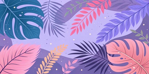 tropical leaves background	
