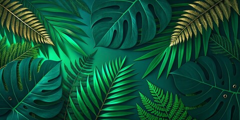 tropical leaves background	