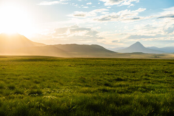 Vast Landscapes Under The Setting Sun