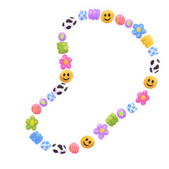 Illustration of colorful beads