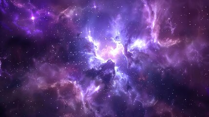 Naklejka premium hummingbird_51998_Purple_gradientSky_background