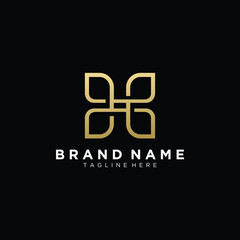 Fototapeta premium Logo Letter H luxury vector design