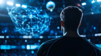 A professional in sports analytics evaluating game strategies for elite European teams, combining passion and intellect,