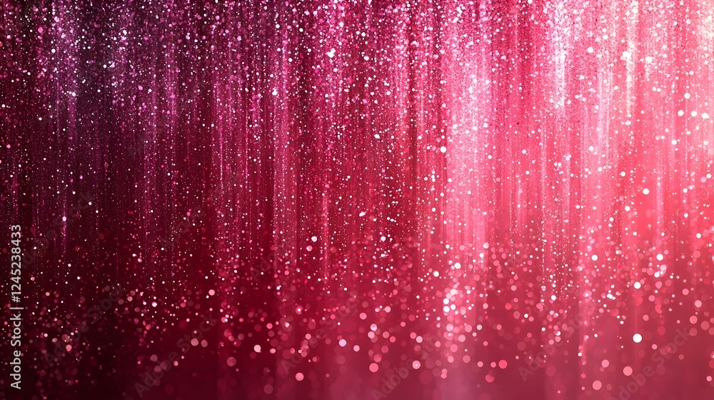 Aufkleber a vibrant abstract background featuring shimmering pink hues with sparkling bokeh effects, creating 