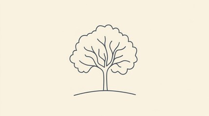 Simple tree illustration, nature, background, design, website