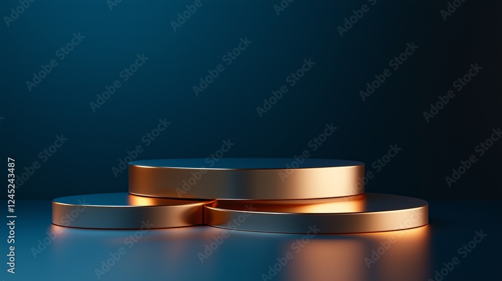 Aufkleber high gloss empty podium display for 3d product presentation