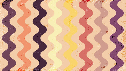 Groovy retro vertical swirl, summer and carnival background with grunge background. abstract background vintage retro colors pop art cartoon
