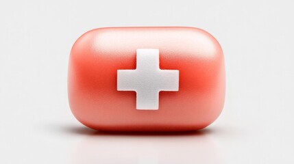 Fototapeta premium Modern First Aid Kit Icon Isolated. Generative AI