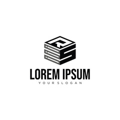 Logo RS Box Symbol Vector Design