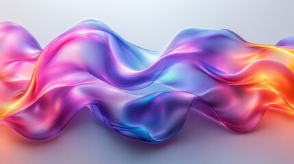 Abstract Flowing Colorful Waves. Generative AI