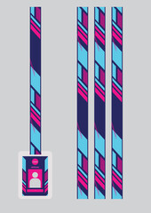id card lanyard abstract pattern set for event
