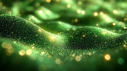 Green Sparkling Fantasy. Generative AI