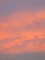 Pink and purple clouds during sunset