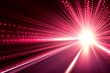 Fototapeta premium Abstract digital background with pink light burst