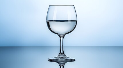 Fototapeta premium Elegant Minimalistic Wine Glass Reflection