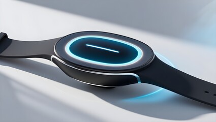 A wearable ecg monitor with a glowing led indicator