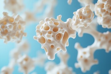 The microscopic world, filled with holes of particulate matter